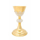 Gilded brass chalice with silver elements - 22 cm (47)