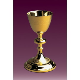 Chalice engraved gold plated - 19 cm