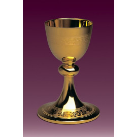Chalice engraved gold plated - 19 cm (51)