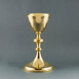 Chalice engraved gold plated - 21 cm (53)