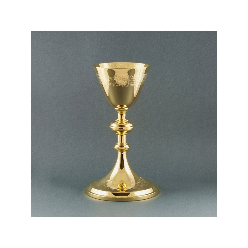 Chalice engraved gold plated - 21 cm (53)