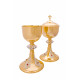 Gilded brass chalice with silver elements - 23 cm (58)