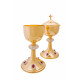 Gilded brass chalice with silver elements - 23 cm (59)