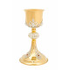 Gilded brass chalice with silver elements - 23 cm (64)