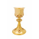 Gilded brass chalice with gold elements - 23 cm (68)