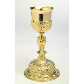 Baroque chalice, gold plated - 25 cm (69)