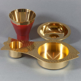 A set of chalice and paten - fish shape (70)