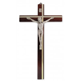 Wooden cross inlaid with metal (1)