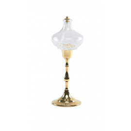 Olive lamp on high leg with base (7)