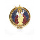 Church pyx with enamel badge - Good Shepherd