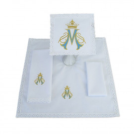Chalice linen set Marian pattern (05)