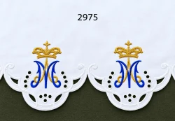 Embroidered church tablecloth – Marian design
