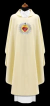 Embroidered chasuble with the Heart of Jesus - Image 1