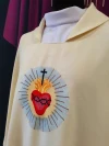 Embroidered chasuble with the Heart of Jesus - Image 2