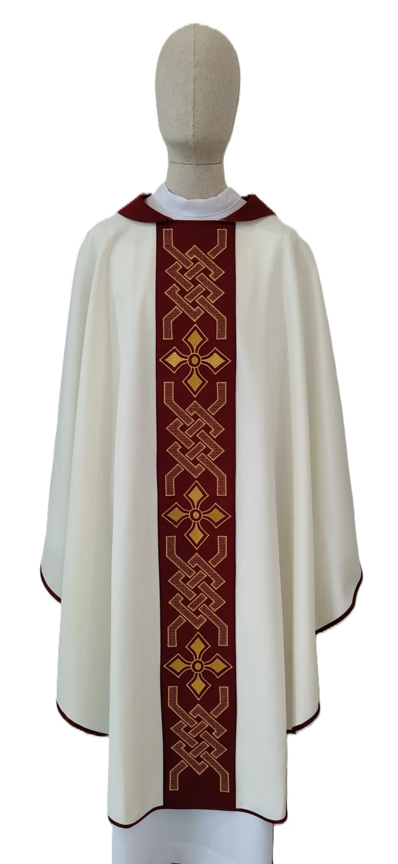 Chasuble with embroidered sash—liturgical colors (please select) - Best Catholic Shop