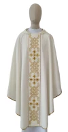 Chasuble with embroidered sash—liturgical colors (please select) - Image 2
