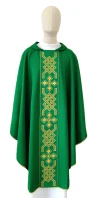 Chasuble with embroidered sash—liturgical colors (please select) - Image 3