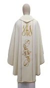 Ecru embroidered chasuble: Holy Family – Christmas - Image 2