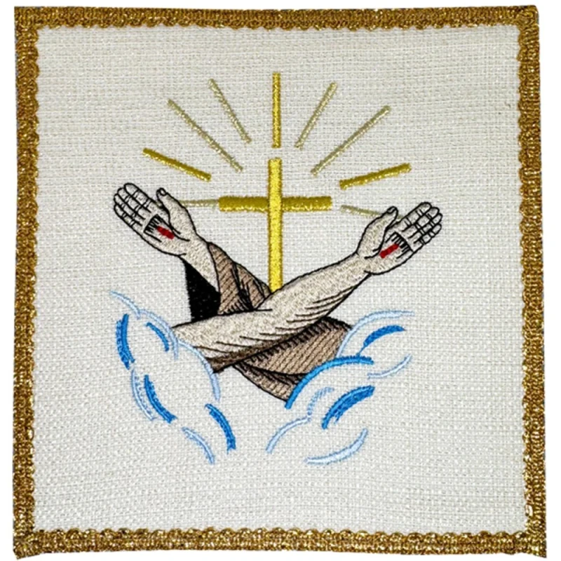 Embroidered pall with the Franciscan symbol - Best Catholic Shop