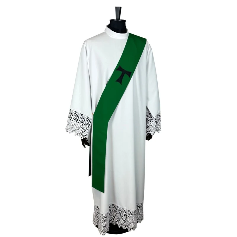 Deacon's stole—embroidered with the Franciscan TAU cross - Best Catholic Shop