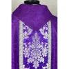Gothic chasuble—purple jacquard fabric - Image 2