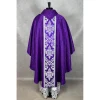 Gothic chasuble—purple jacquard fabric - Image 3