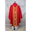 Gothic chasuble—red jacquard fabric - Image 3