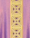 Purple priest's chasuble, adorned with a striking woven sash - Image 2