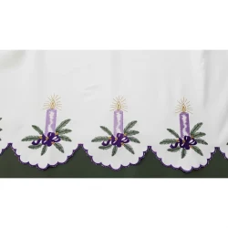 Embroidered altar tablecloth with an Advent design (235)