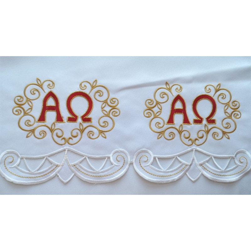 Embroidered altar cloth - Eucharistic design (186) - Best Catholic Shop