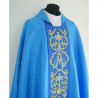 Marian chasuble Gothic, blue jacquard - Image 2