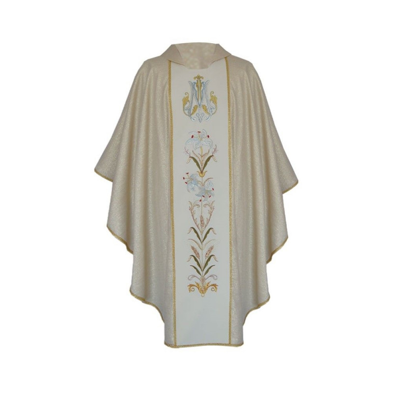 Marian chasuble embroidered gold (24) - Best Catholic Shop