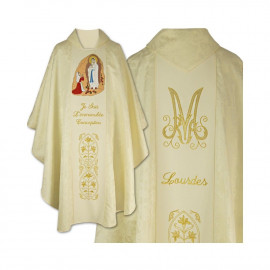 Embroidered chasuble Our Lady of Lourdes (02)