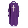 Embroidered chasuble purple cross - Image 1