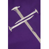 Embroidered chasuble purple cross - Image 2