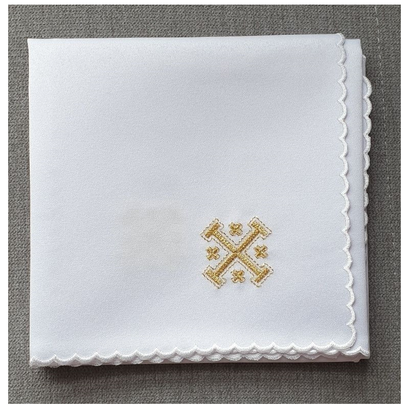 Corporal embroidered in 4 corners - Jerusalem Cross - Best Catholic Shop