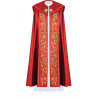 Embroidered liturgical cope IHS - red (33) - Image 1