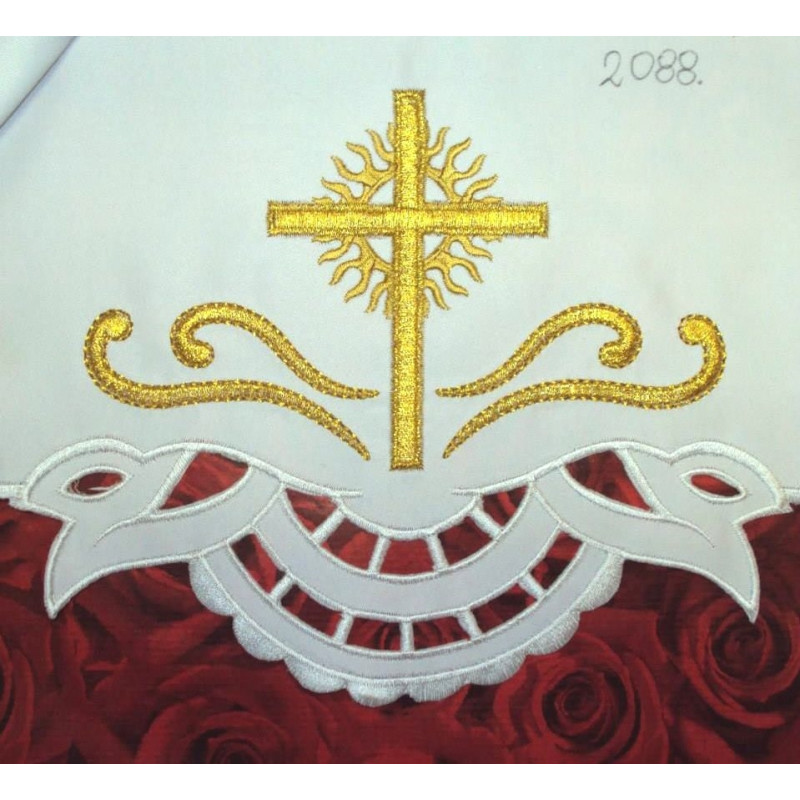 Embroidered altar cloth - Eucharistic design (107) - Best Catholic Shop