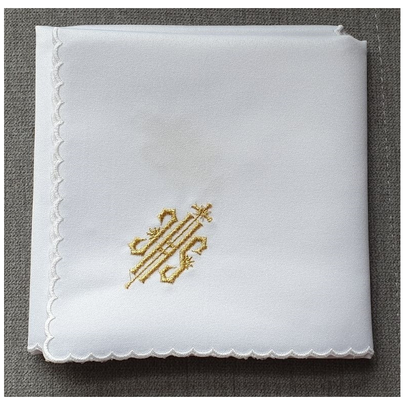 Corporal embroidered in 4 corners - IHS - Best Catholic Shop