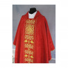 Gothic red embroidered chasuble - jacquard fabric (53) - Image 2