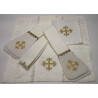 Roman chasuble ecru, IHS rosette (55) - Image 3