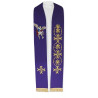 Embroidered purple stole of Archangel Michael - Image 1