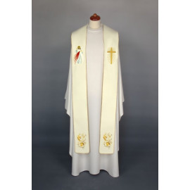 Embroidered stole - Merciful Jesus (17)