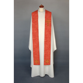 Embroidered stole, decorated with stones - liturgical colors (6)