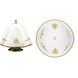 Veil for ciborium embroidered with IHS (21)