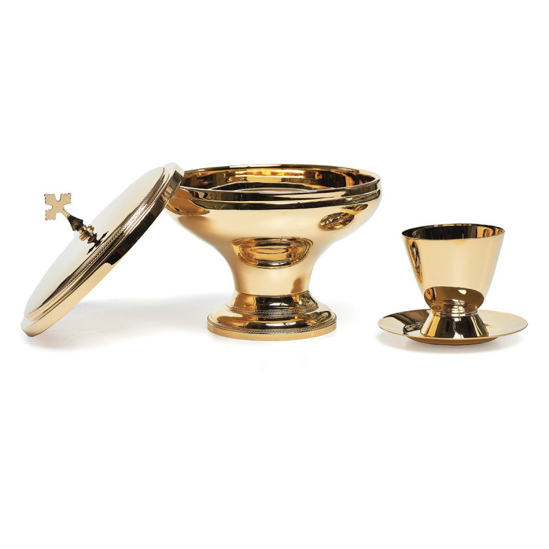 Communion ciborium under two figures 15 cm (5.9 inches) - Best Catholic Shop