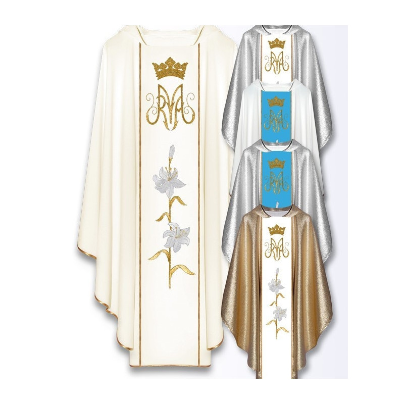 Chasuble, St. Mary's embroidered belt - mix color (5) - Best Catholic Shop