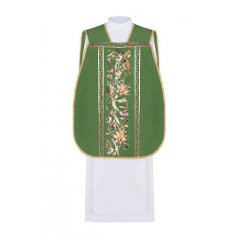 Roman chasuble embroidered IHS - liturgical colors (40)