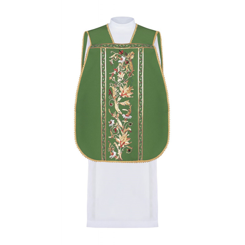 Roman chasuble embroidered IHS - liturgical colors (40) - Best Catholic Shop