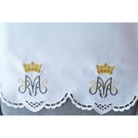 Embroidered altar cloth - Marian design with gold thread (172)